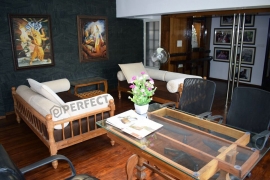 living room wooden paneling